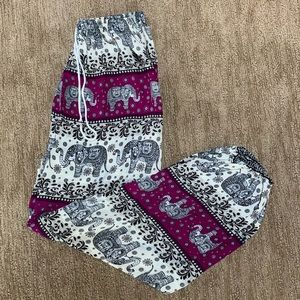 Boho elephant harem pants